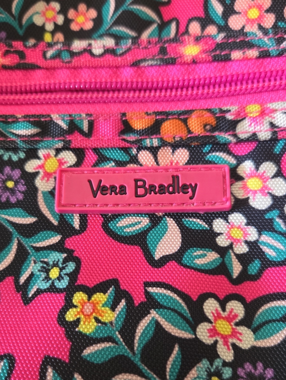 Vera Bradley Pink Floral Crossbody  - Bright Pink Floral Print